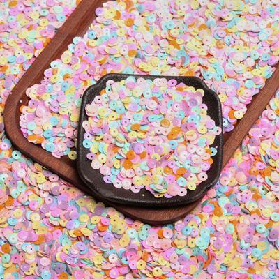 500g About 62500Pcs Creative Round Sequin PVC DIY Decorative Material Glitter Concave Type Water Cup Jewelry Accessories Medium Hole