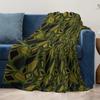 Dark Floral Printed Fleece Blanket Sofa Bed Throw Decorative Cushion Cover Gift for Women Home Decor