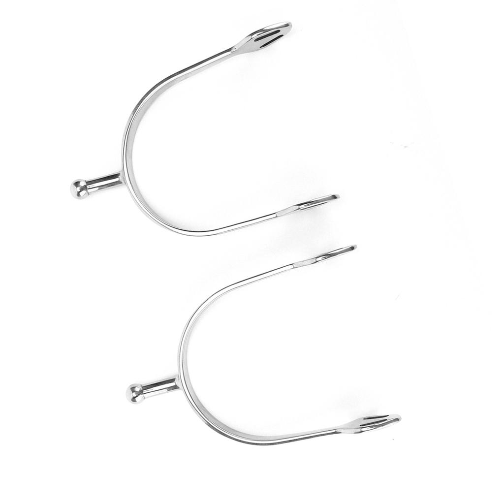Stainless Steel Horse Spurs Round Head English Spur Harmless to The Horse for Horsemanship Lovers