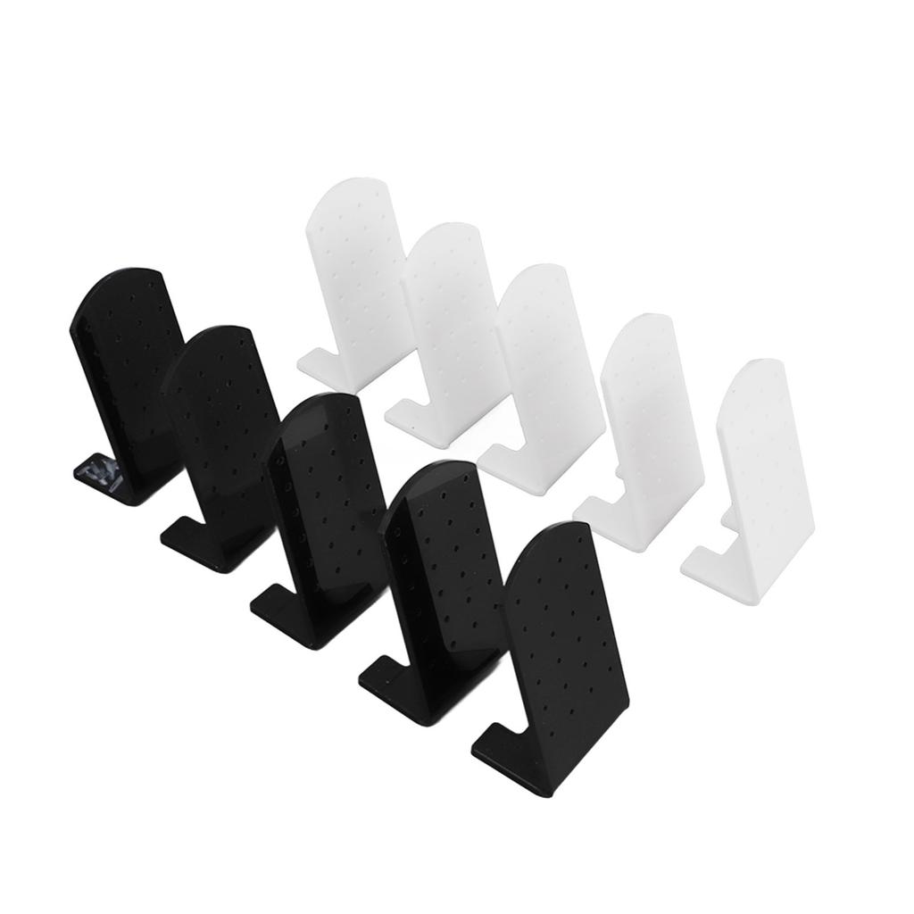 10 STÜCKE 24 Löcher Ohrringhalter Organizer Acryl L-förmig Ohrstecker Schmuck Präsentationsständer Ständer für