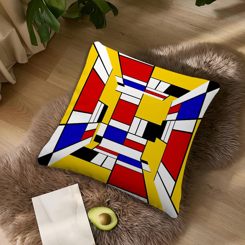 

Abstract Painting Piet Mondrian Art Simple For Bedroom Car Coffee Shop Room Soft and Living Room Sofa Decorative Pillow Case 30cmx30cm