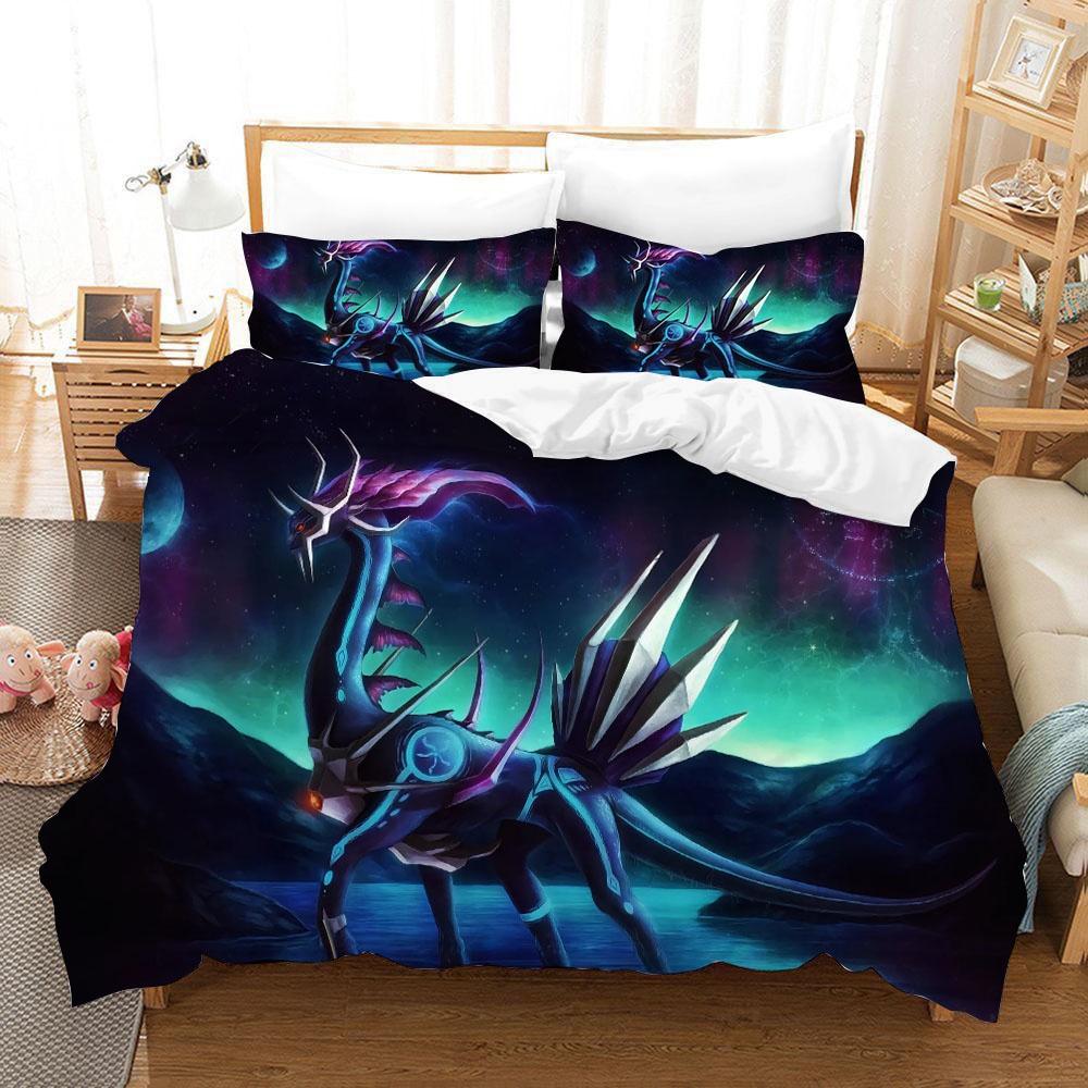 3D Anime Pokemonzd Bedding Set Cartoon Children Bedroom Quilt Cover Boy Girl Bedclothes Single Double King Pikachus Duvet Cover