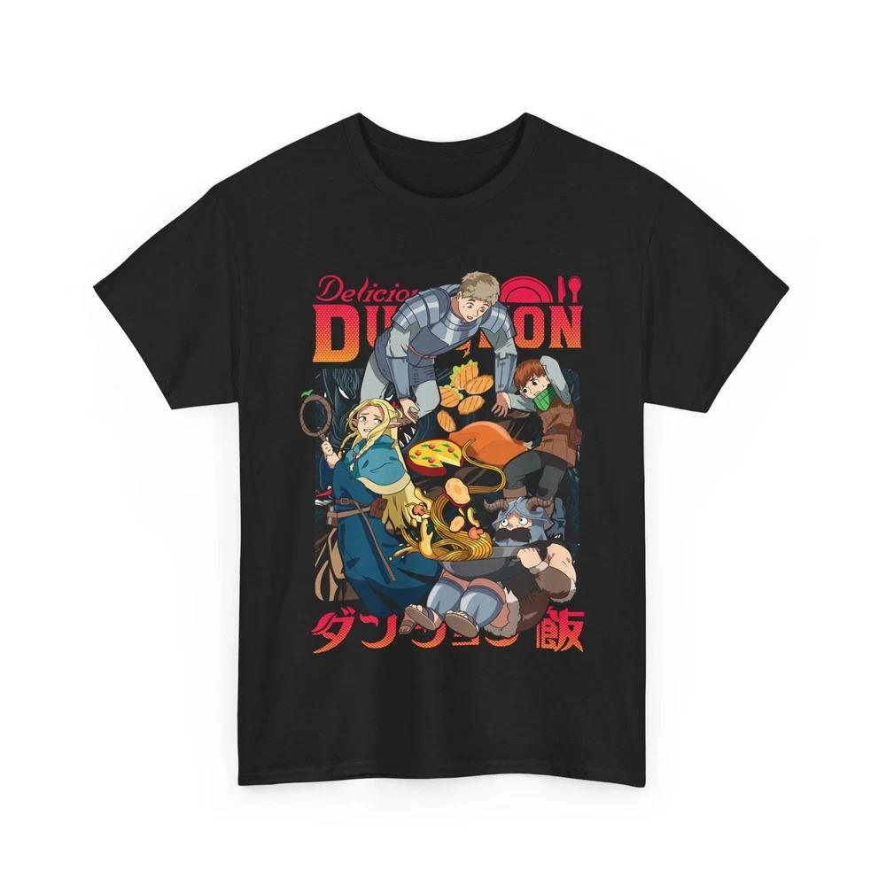 Anime Laios Touden Dungeon Meshi Black T Shirt 4 S