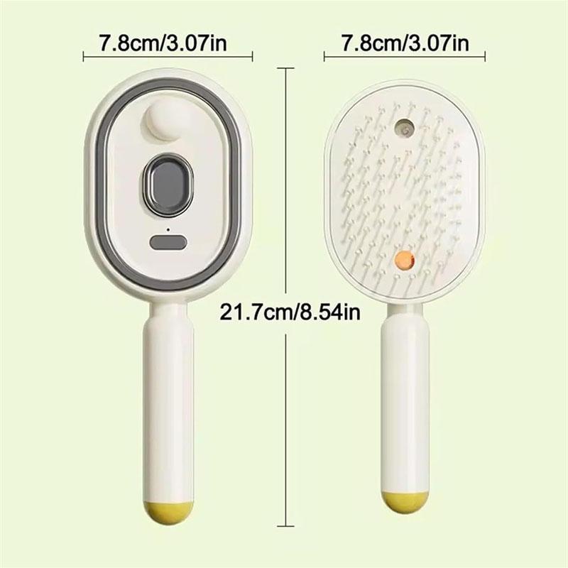 Pet Electric Spray Air Cushions Massage Comb 3 In 1 Self Cleaning Steam Essential Oil Brush Rechargeable Spray Scalp Massager