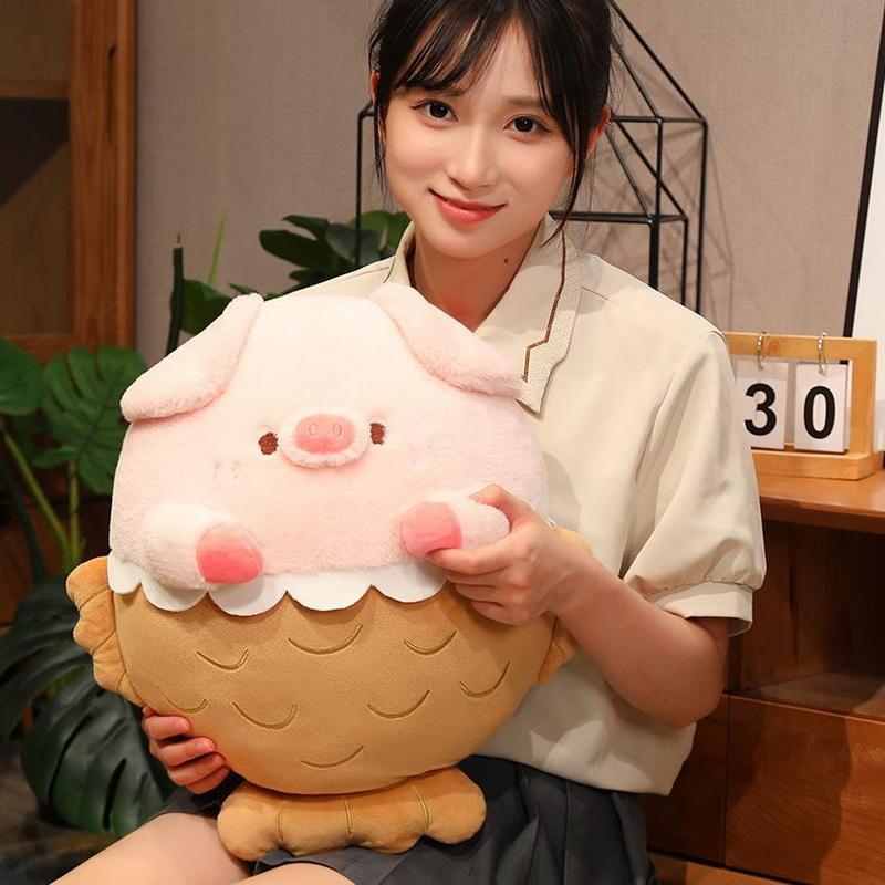 Cute Snapper Pig Plush Toy Plushie Stuffed Soft Pink Piggy Accompany Sleeping Pillow Hug Pillow For Girl Birthday