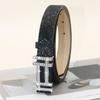Glitter PU Leather Belt Bling Bling Trendy Waistband Vintage Waist Strap  Women