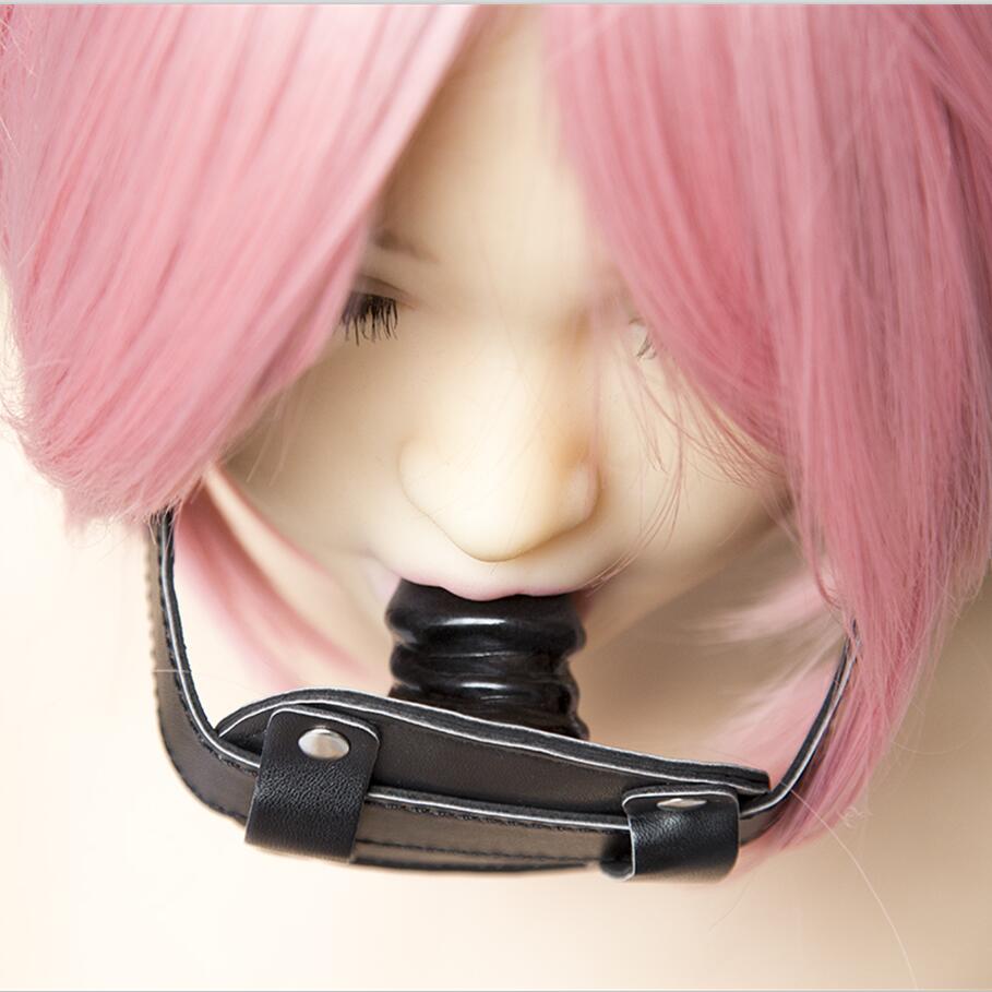 VaHppy Gag z wibratorem SM BDSM wiązanie Bondage długość penisa 10/5cm 4 kolory PU zabawki erotyczne dla pary zatyczki do ust Gagi zakneblowane wibratory