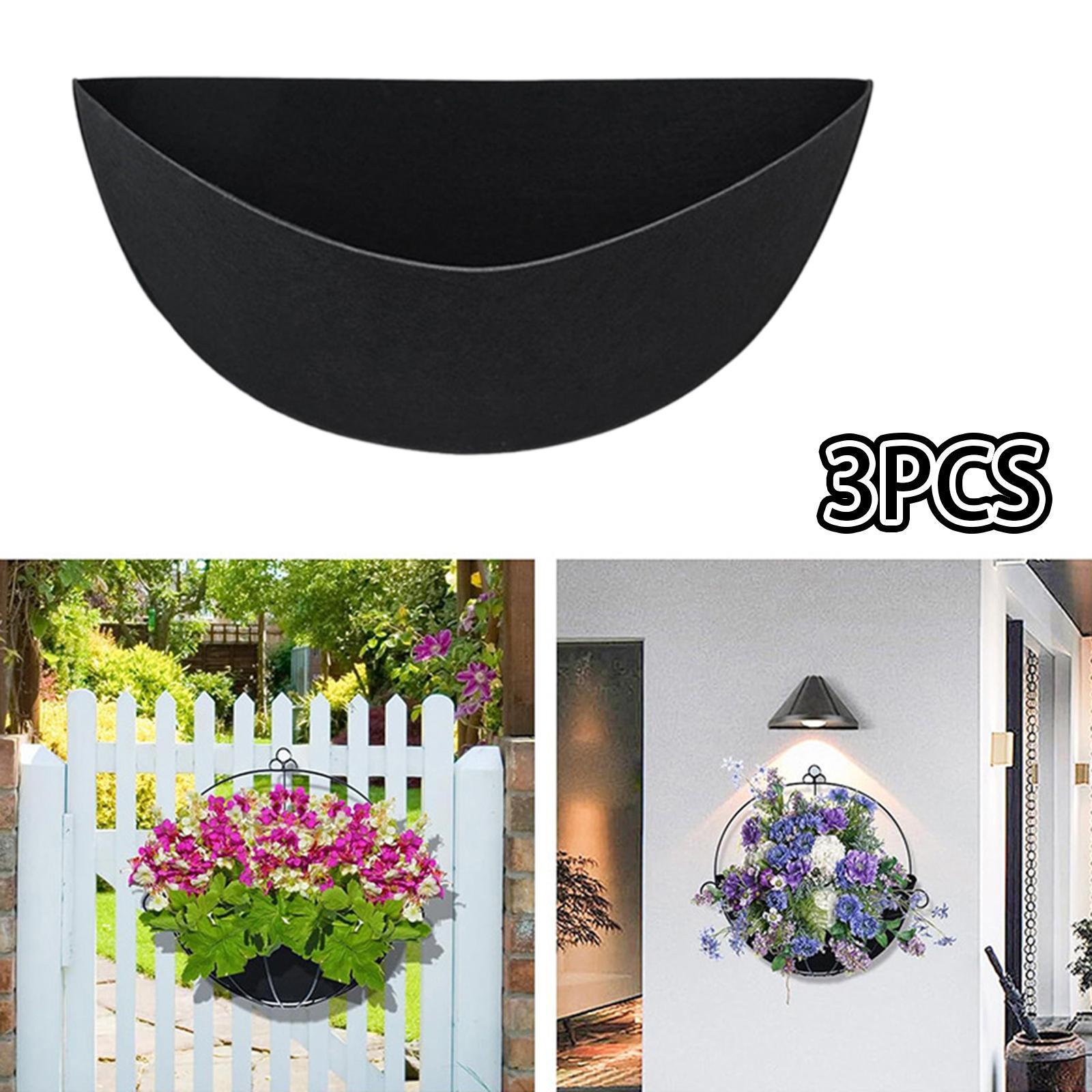 

3 шт. Войлочный корыт для цветов, корзина для цветов, дышащее подвесное растение для сада 12in