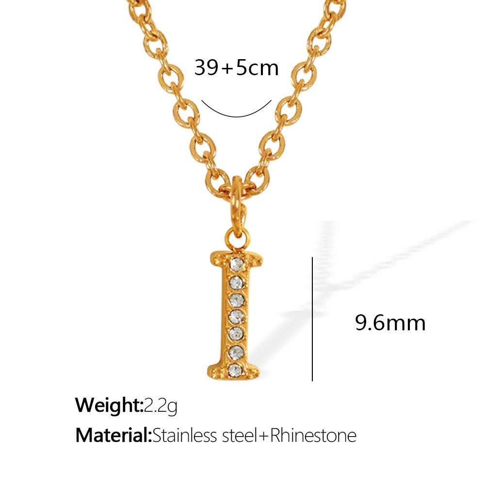 Titanium Steel 26 Letters Elegant And Exquisite Pendant Necklace Light Luxury Fashion Collarbone Chain High Sense Versatile