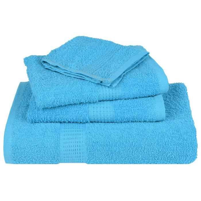 VidaXL Serviettes de bain 4pcs turquoise 100x150cm 360 g/m² 100% coton, serviette, ensemble de serviettes de bain, serviette 136981