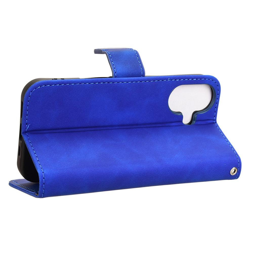 For iPhone 16 Plus Leather Case Skin-Feel Anti-Drop Wallet Flip Phone Cover