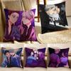 Y-Yuri On Ice Pillow Case Anti-dustmite Pillowcase Invisible Zipper Silky Short Plush Sofa Cushion Cover