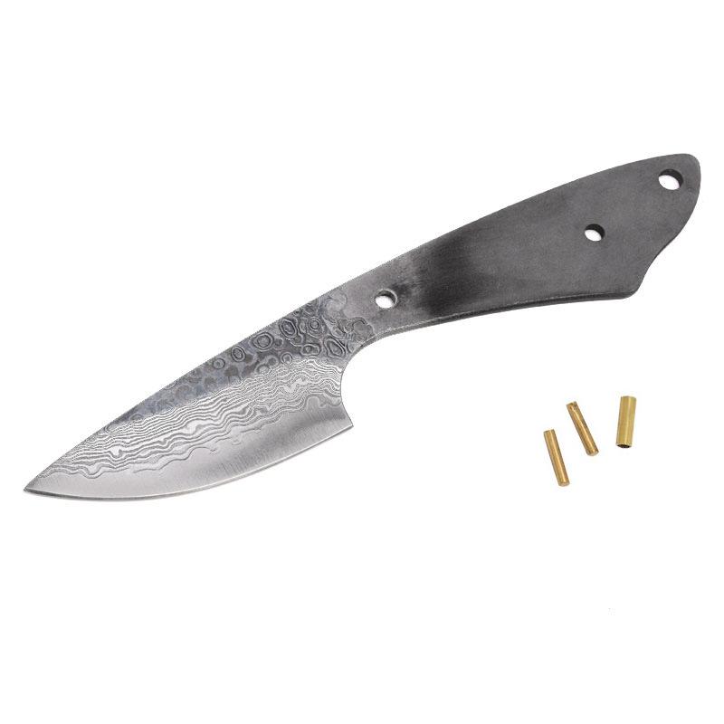 Dropship DIY Semi-finished Knife Blank 55-58HRC High Hardness Damascus Steel Fixed Blade Knife