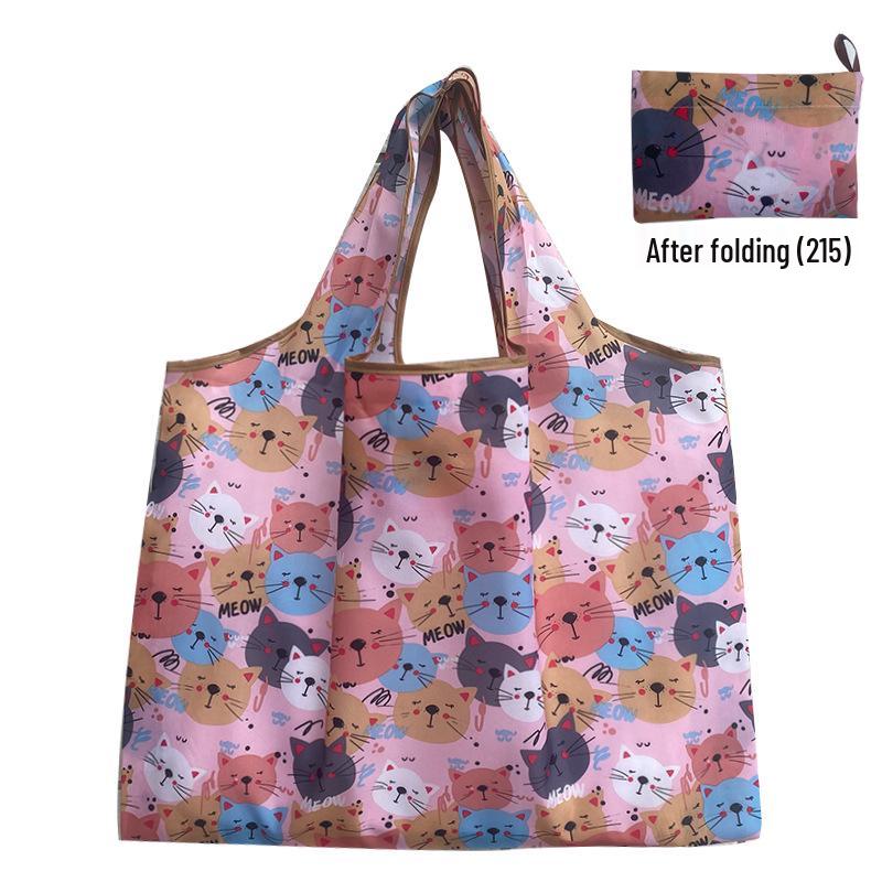 Foldable Tote Bag for Groceries - Large Capacity, Southeast Asian Print