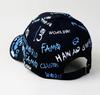 Sproutsy Kids' Cap, Boys and Girls, Stylish Hat with English Graffiti (Black)