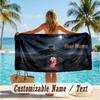 Custom Text Beach Towel, Soft Absorbent Swimming Multi-use TowelCourage the Cowardly Dog