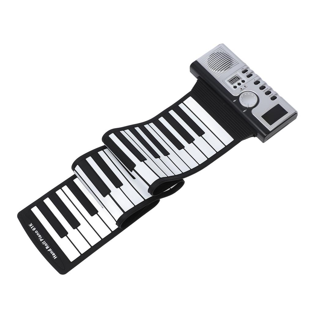 61 Key Roll Up Piano Keyboard Portable Silicone Electronic Piano Keyboard with Built in Speaker for