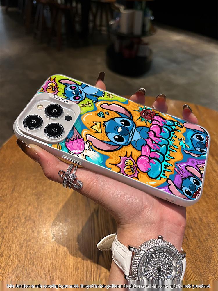 Stitch Silver Phone Case for iPhone 12/12 Pro Max/13/14/15 Plus/16/17