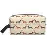 Niedliche Dackel Reise-Kosmetiktasche für Damen Große Make-up-Tasche Wasserdichter Toilettenartikel-Zubehör-Organizer für Damen Mädchen