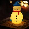 Christmas Snowman Ornament Create with LED Luminous Night Light Atmosphere Hanging Hole Xmas Tree Decoration