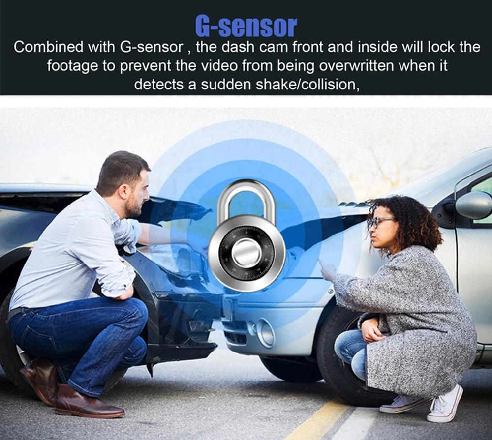 3 Channel Car DVR Three Way Dash Cam Inside Vehicle Camera DVRs Recorder FHD 1080P Video Mini Registrator Dashcam Camcorder