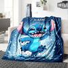 Customiz Name Personality Stitch Blanket Soft &Warm Sofa Office Bed Travel Lunch Break Blanket, Gift Suitable All Seasons