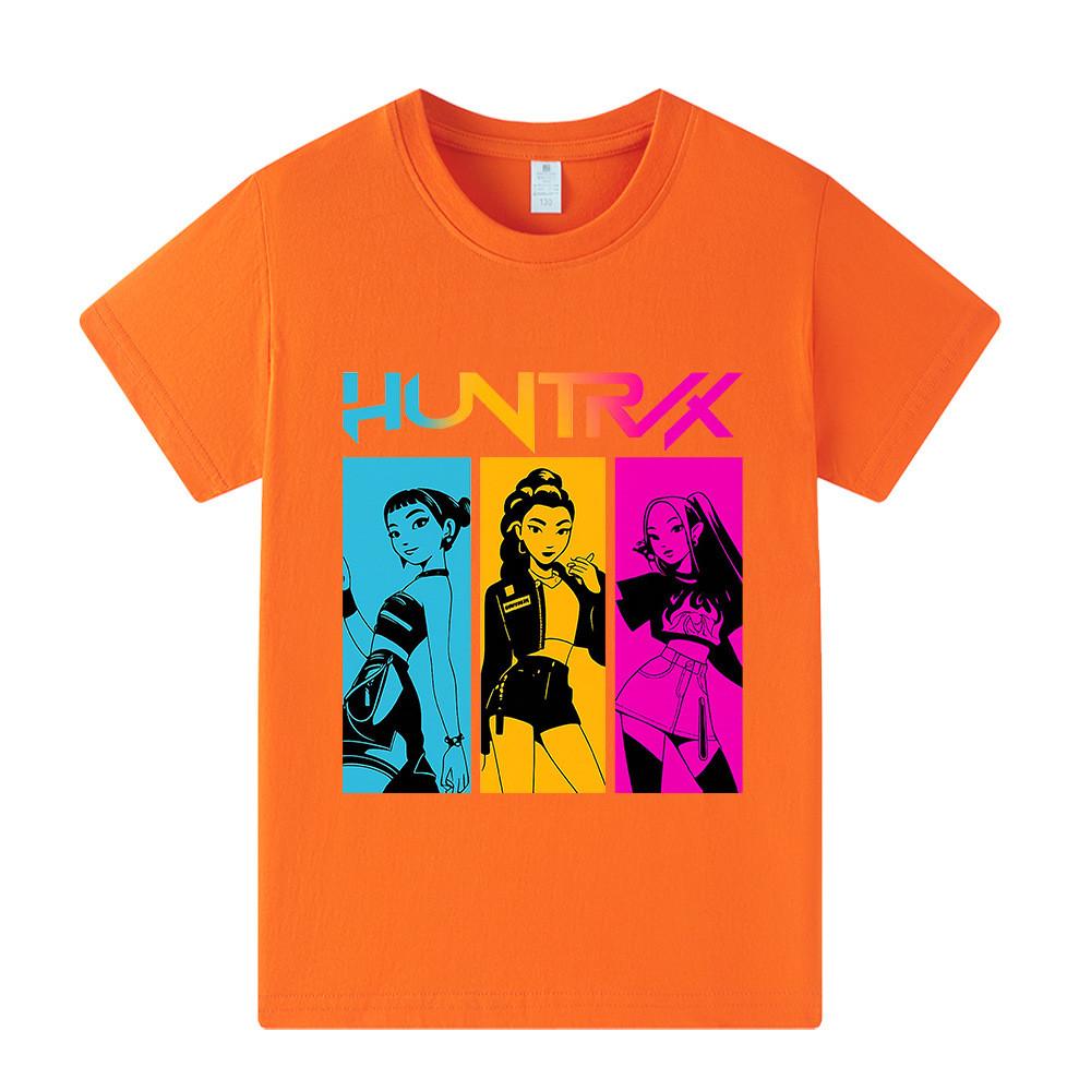 A1203 Kids Boys Girls Kpop Rumi Zoey Mira Print Short Sleeves T-shirt