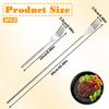 3 PCS Extendable Forks, Extension from 8.7" to 25.5" Telescoping Fork, Stainless Steel Long Forks for Eating, Adjustable Retractable Dinner Fork for