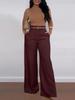 European & American Women's Wide-Leg High Waist Spring/Summer Fashion Casual Drape Pants