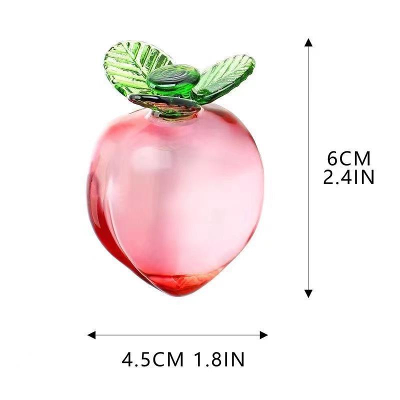 Crystal Statue Fruit Ornament Paperweight Miniature Glass Fruit Figurine Sculpture for Car Home Bookshelf Tabletop Decoration