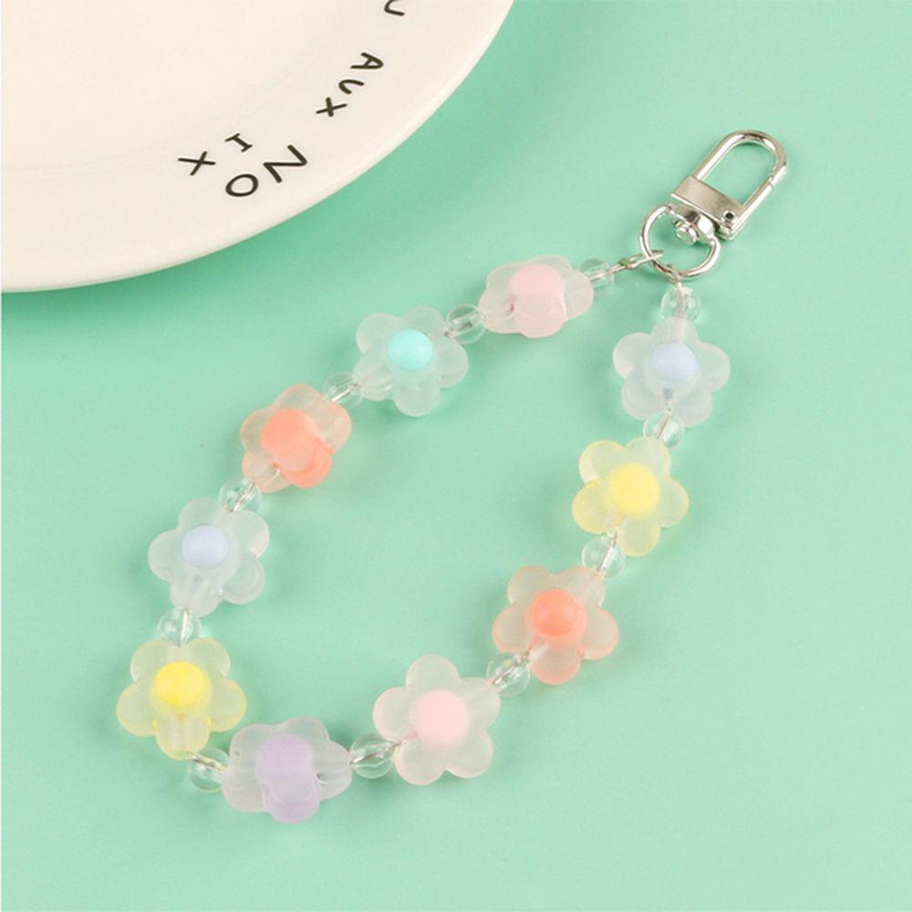 

Smart Phone Rope Bracelet Bag Pendant Lanyards Phone Charm Mobile Phone Strap Candy Color Flower 03