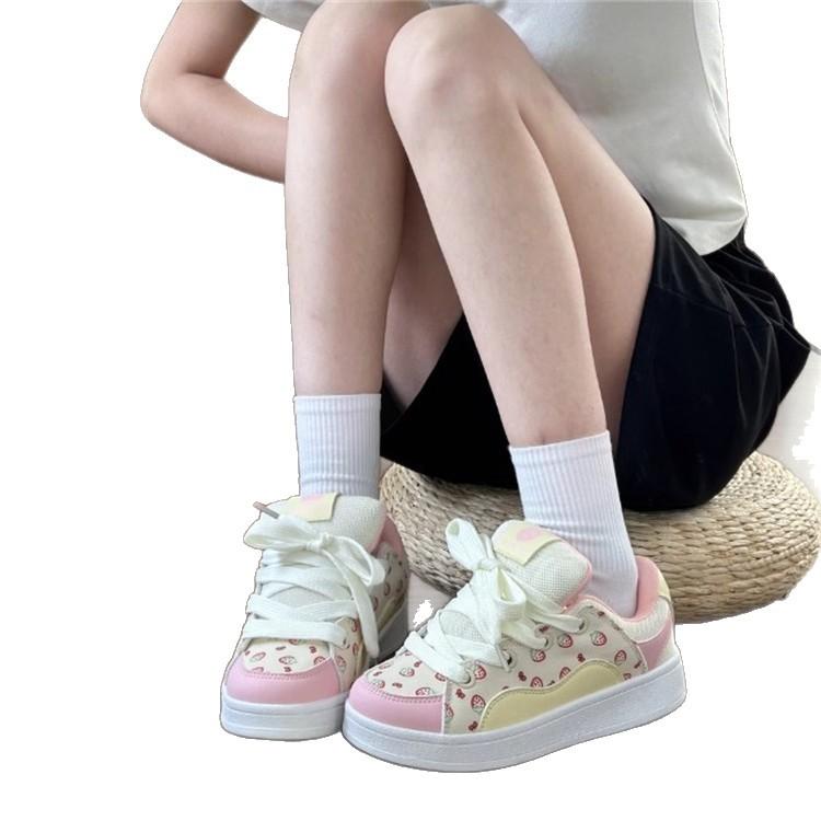 Zapatillas de plataforma para mujer otoño 2025 nuevo diseño de celebridad de Internet diseño de dopamina nicho versátil cómodas casuales zapatillas de pan para mujer