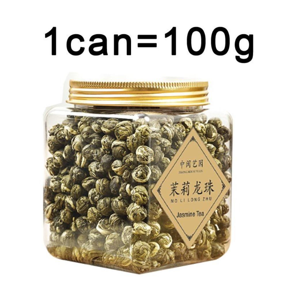 Natural Organic Jasmine Dragon Pearl Green Tea Loose Leaf 125g Canned 100g