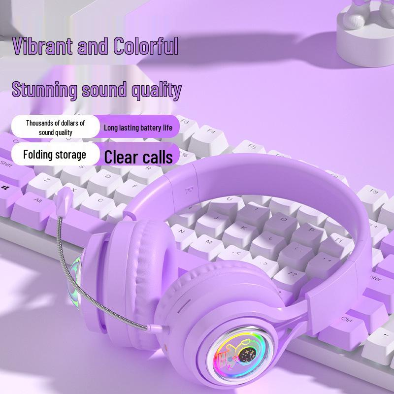 S5(M2) Astronaut Bluetooth Earbuds: Luminous Wireless Gaming Headphones with Heavy Bass