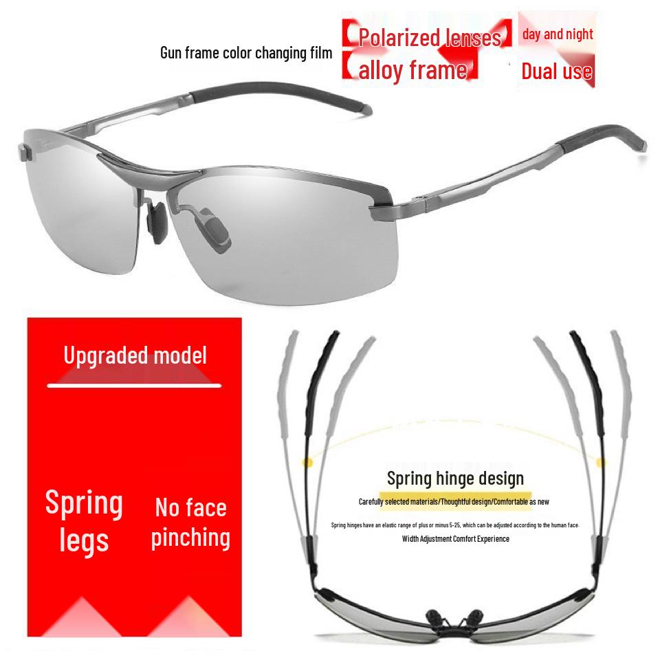 Men's Polarized Photochromic Sunglasses for Driving & Fishing - Model A557