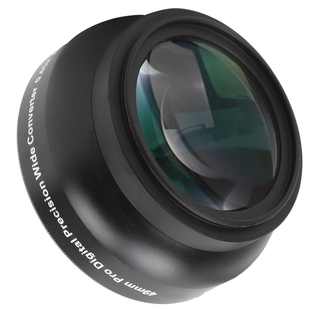 Sticlă Optică 0.45x Unghi Larg Negru Obiectiv Suplimentar pentru Obiectiv Cameră 49mm Filtru 62mm