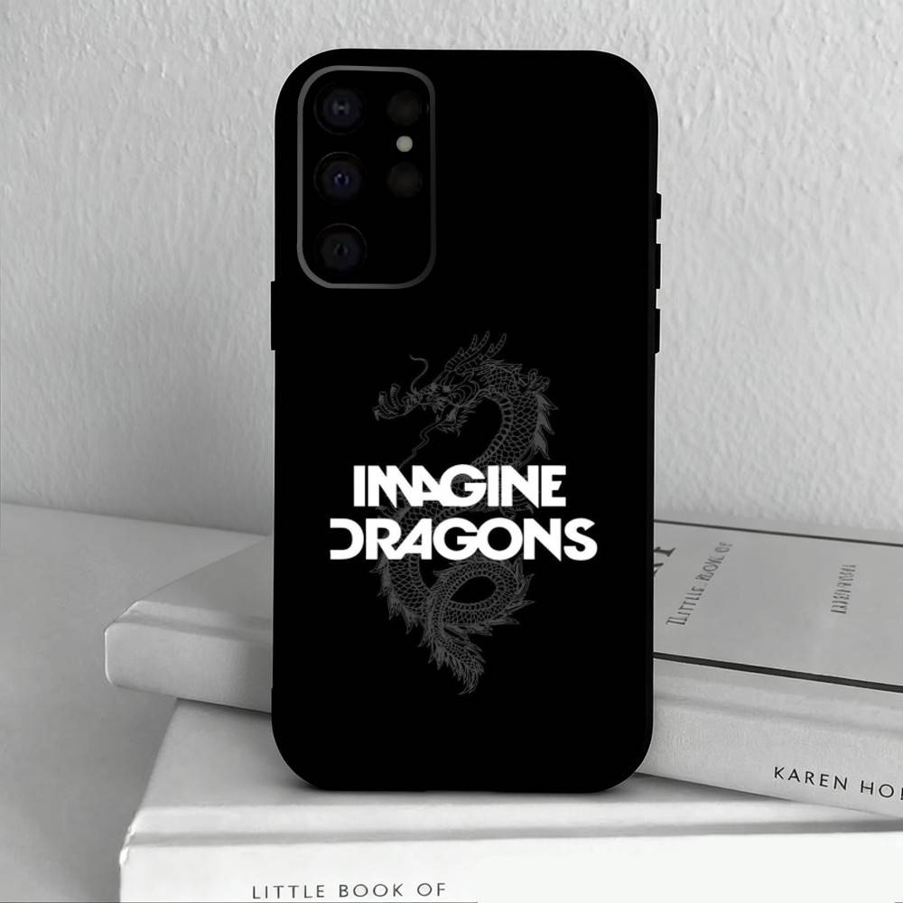 Anthemic BAND Imagine Dragons Phone Case For Samsung S25,24,23,22,30,21,10,9,Ultra,Plus,Lite,FE,4,5 G Soft Black Case