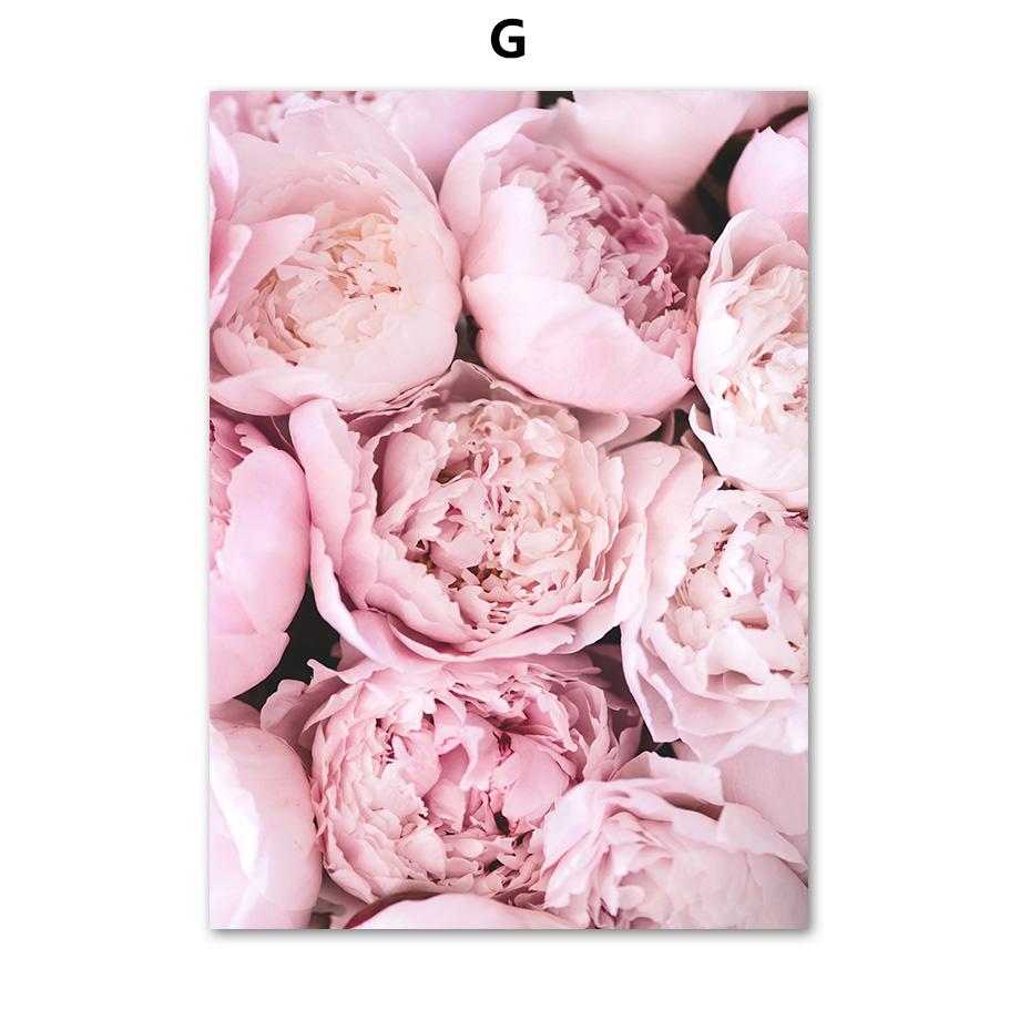 

Розовая роза, пион, цветы георгина, лилии, настенная живопись на холсте, постеры на скандинавскую тему и принты, настенные панно для гостиной, декор для девочек 30X40 cm No Framed