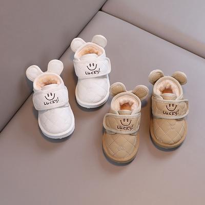 Zapatos de algodón gruesos de forro polar para bebé, botas de nieve, zapatos cálidos de invierno, zapatos para bebé y niño pequeño, para estudiantes hombres y mujeres, impermeables