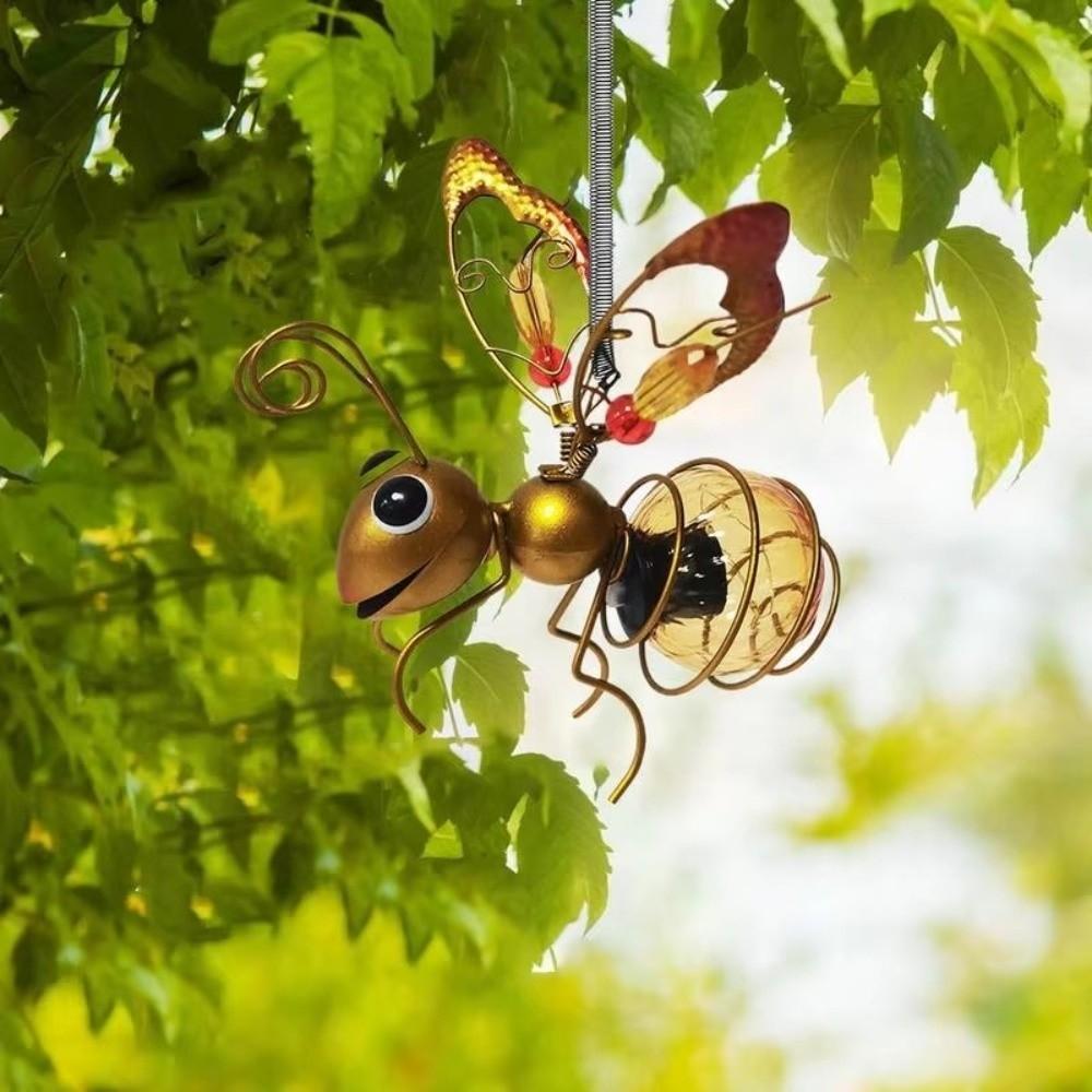 Waterproof Fairy Lights Simulation Metal Insect Lamps Gifts Hanging Flying Insect Lamp