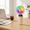 Portable Handheld Fan with Digital Display Rechargeable Battery USB Charging Adjustable Speed Small Outdoor Personal Fan for Travel and Office Use