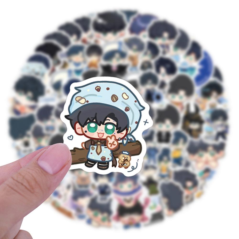 104 New Xiao Yi QQ People Graffiti Stickers Decorate Refrigerator Scooter Personalized DIY Stickers