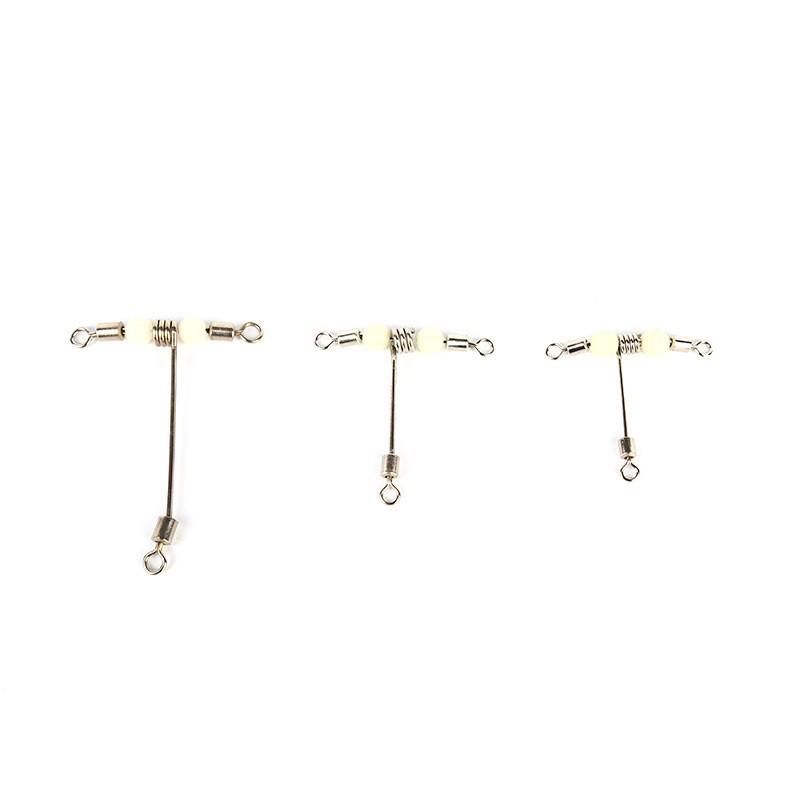 Светящийся Т-образный трехходовой вертлюг-коннектор для рыболовной приманки Small 45x40mm