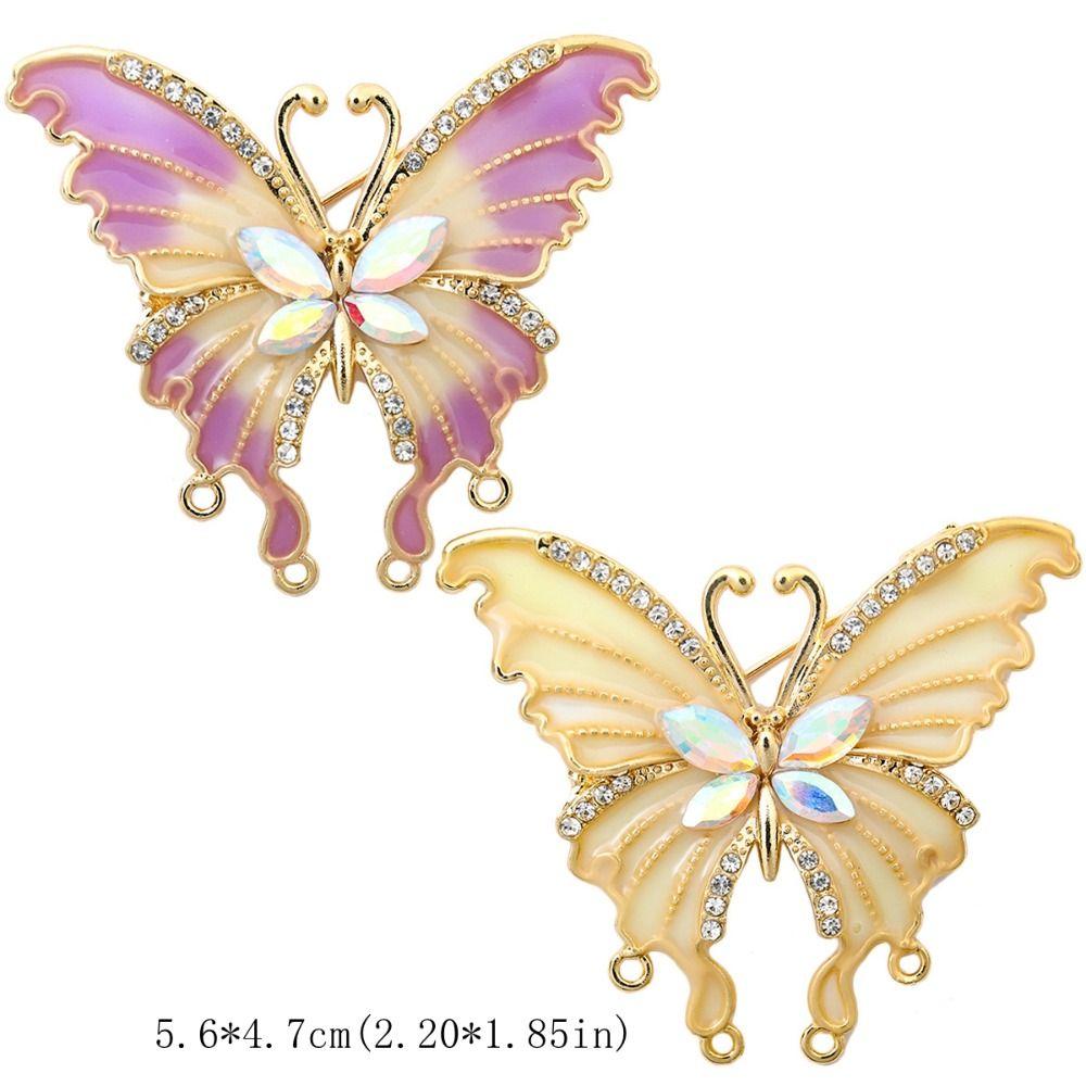 Insect Backpack Decoration Baking Paint Butterfly Moth Pin Wings Enamel Badge  Jewelry Gift