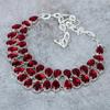 Mozambique Garnet Gemstone Handmade 925 Sterling Silver Necklace 18" M-318