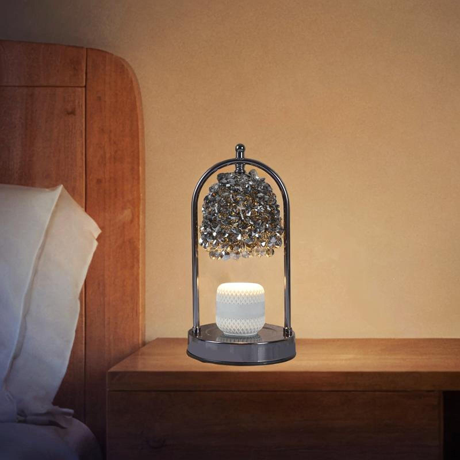 

Лампа для подогрева свечей с 2 лампочками, настольная для декора комнаты с ароматическим воском, для домашнего использования, черная чёрный