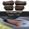 Für VW Volkswagen T-Roc 2017-2025 Auto Tür Seite Aufbewahrungsbox Vorne Hinten Seite Leder Türrille Matte Aufbewahrungs Organizer Zubehör