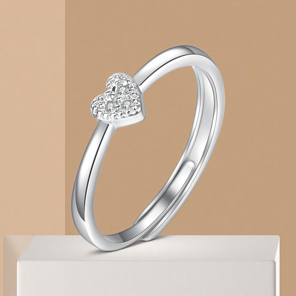 Luxury Copper Ring Heart For Women Wedding Engagement Jewelry Accessories 5A Zircon Rings Fashion High Quality Gift