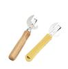 Wooden Handle Multi-use Opener: Pointed Wine, Beer, Can Opener with Plastic Handle Option.