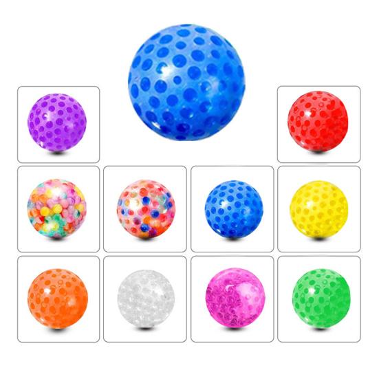 2Pcs 3.5CM Colorful Stress Ball Funny Stretch TPR Anxiety Relief Decompression Squeeze Ball Sensory Squishes Fidget Toy Kids Teens Adults Gift